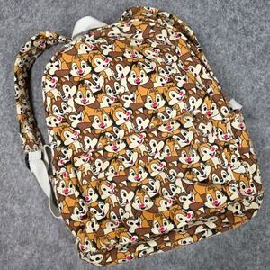 Chip & Dale Rescue Rangers Backpack Character All Over Print Canvas Bag 16" RARE